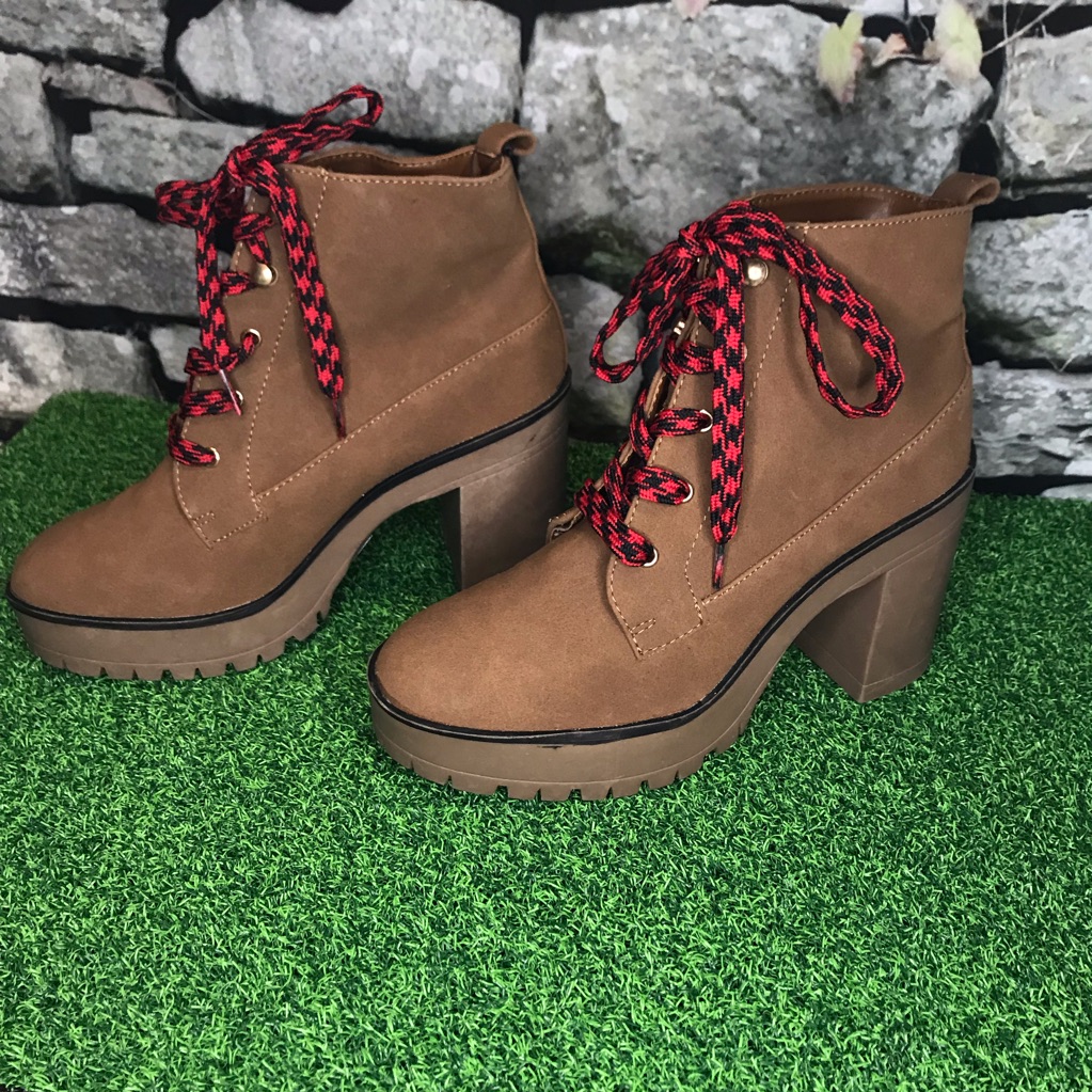 Brown Platform Booties